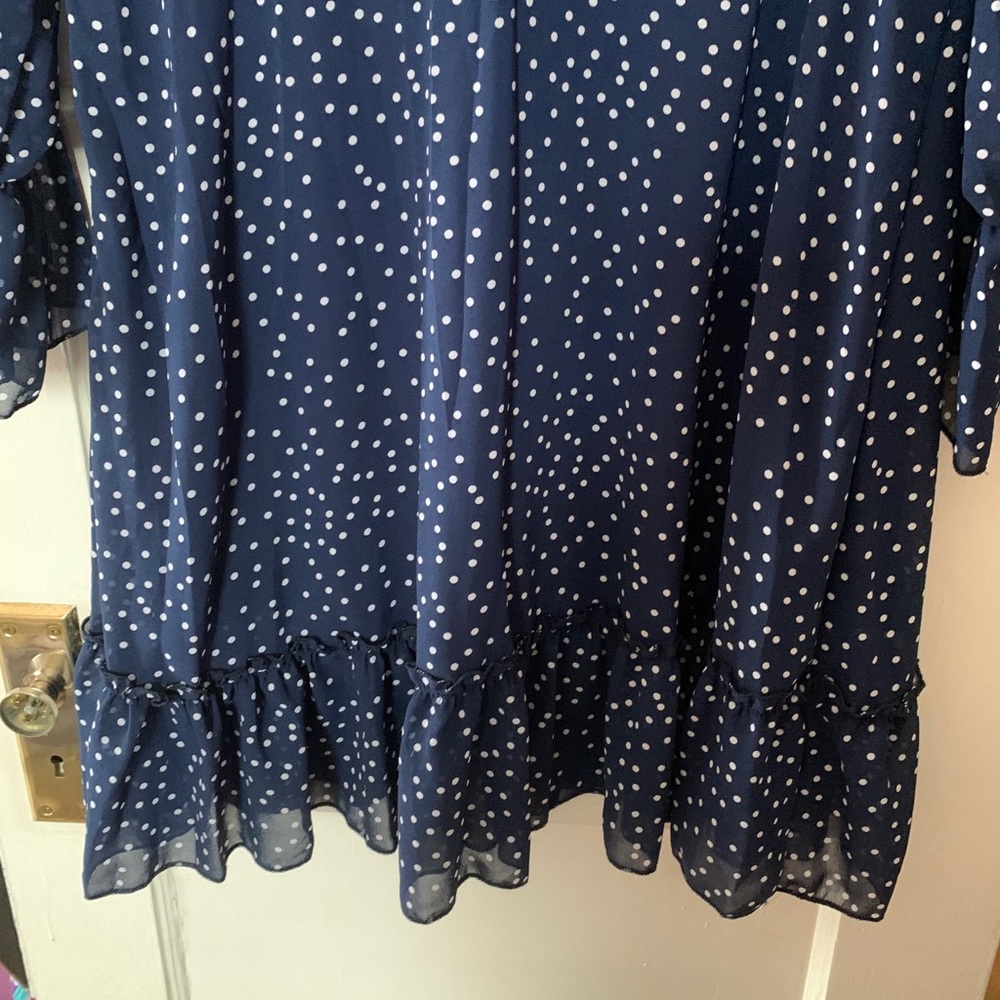 SHEIN Navy Dot Dress - Picture 10 of 10